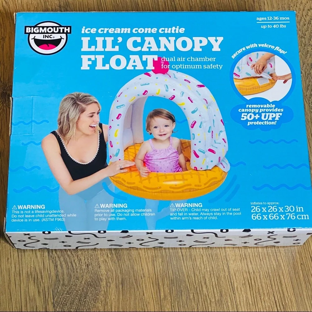 Ice Cream Cone Cutie Lil Canopy Floatie - Picture 3 of 3